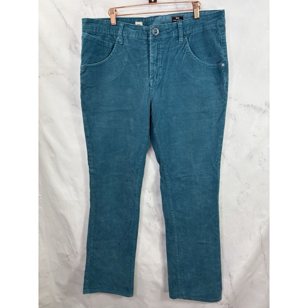 Vintage y2k VOLCOM Teal Corduroy Modern Straight Pant Mens 36 Mallcore 00s Retro - Picture 5 of 15